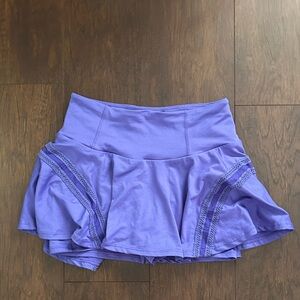 FP Movement by Free People Purple Mini Skirt: Pleats and Thank You